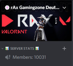 Wir haben heute die 10.000 Discord Member geknackt! DANKE!💟Falls ihr noch einen sehr aktiven deutschen <a href="/VALORANTde/">VALORANT</a> Discord sucht, könnt ihr über diesen Link joinen: discord.gg/rAx - Ihr findet dort Ranked Mates, ein festes Team oder einfach alle Infos rund um VALORANT.