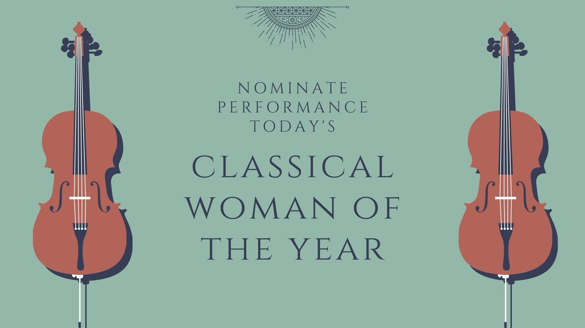 There's still time to send in your nominations for Performance Today's Classical Woman of the Year! Tell us about a living woman in classical music you admire: yourclassical.org/story/2020/02/…