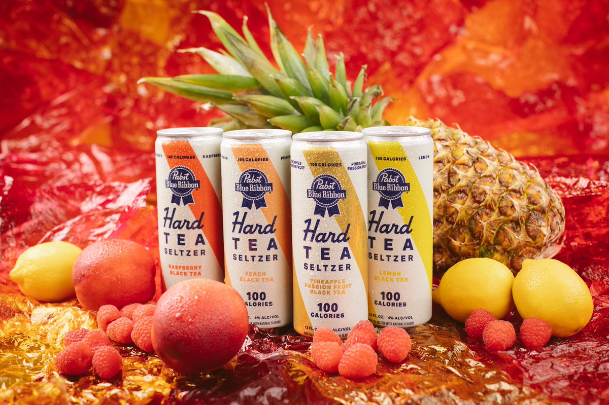 PabstBlueRibbon's tweet photo. 𝗦𝗽𝗶𝗹𝗹𝗶𝗻𝗴 𝘁𝗵𝗲 𝘁𝗲𝗮...⁣
⁣
PBR Hard Tea Seltzer Variety 12-Pack⁣
⁣
4 flavors, 100 calories, and 𝘢𝘷𝘢𝘪𝘭𝘢𝘣𝘭𝘦 𝘯𝘰𝘸!⁣ https://t.co/RCxMywYBOI