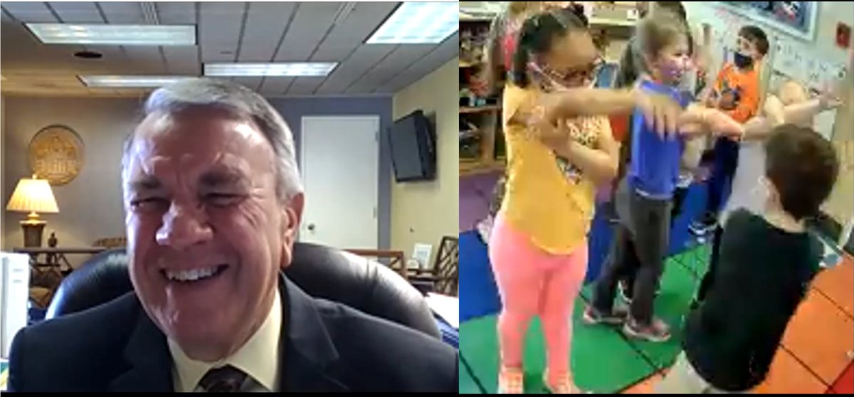 Thank you <a href="/MacDistrict25/">Speaker Mac McCutcheon</a> for virtually visiting Madison City First Class Pre-K Center with your woodchuck mascot!  The class voted 10-4 for Mr. Speaker to read "The Very Hungry Caterpillar". The best part was the class dance time to get ready for their phonetics lesson!

#PreK4AL