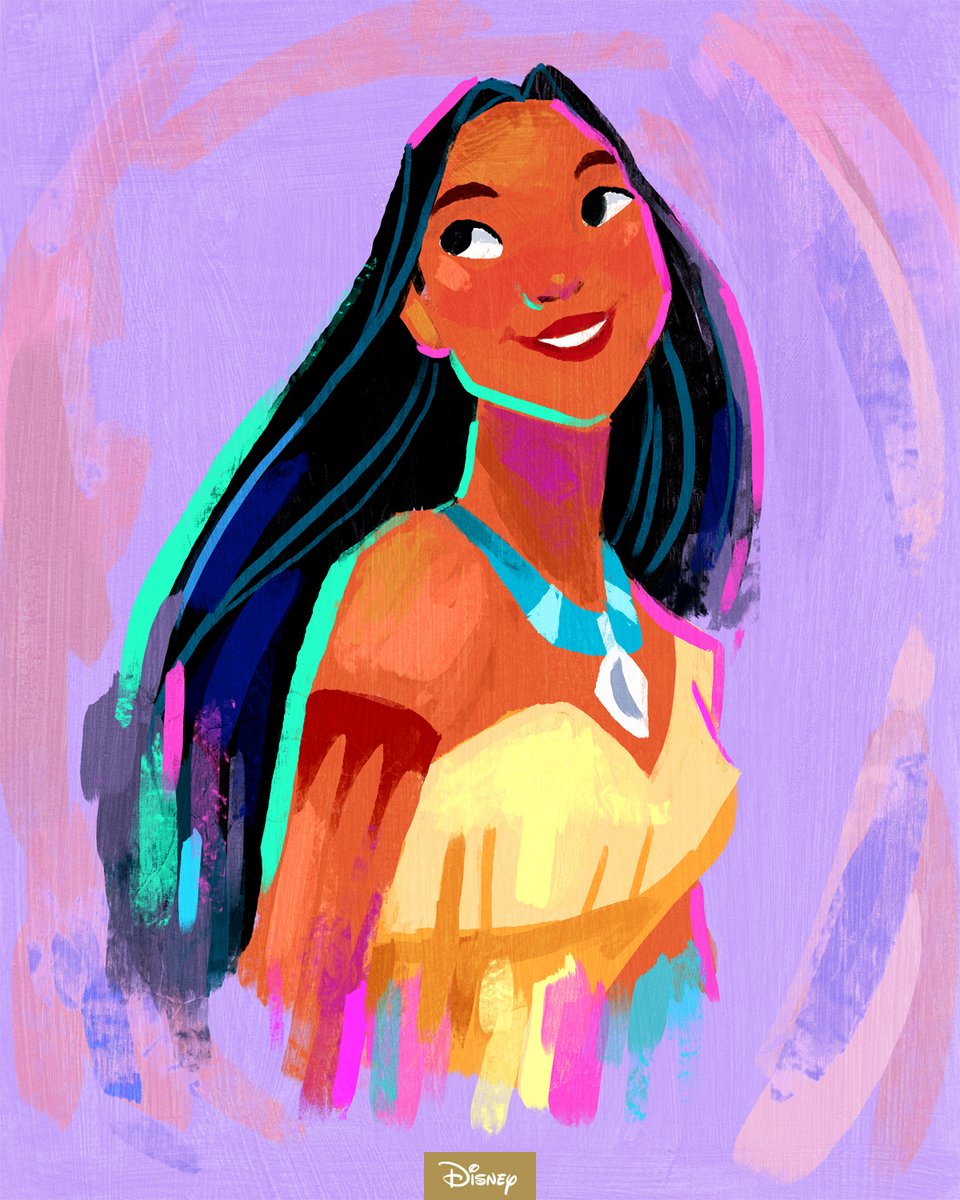 This Pocahontas painting uses all the colors of the wind. 