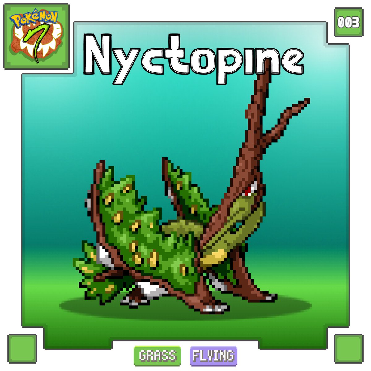 PokemonNatura's tweet photo. 003 - NYCTOPINE

Ver una Nyctopine en pleno vuelo se considera una de las mayores maravillas del mundo. Su rareza y habilidad son tan legendarias que algunas personas acampan en el bosque durante días solo para ver uno en el aire.

Diseño: @NegaMadness https://t.co/HDhlt918af