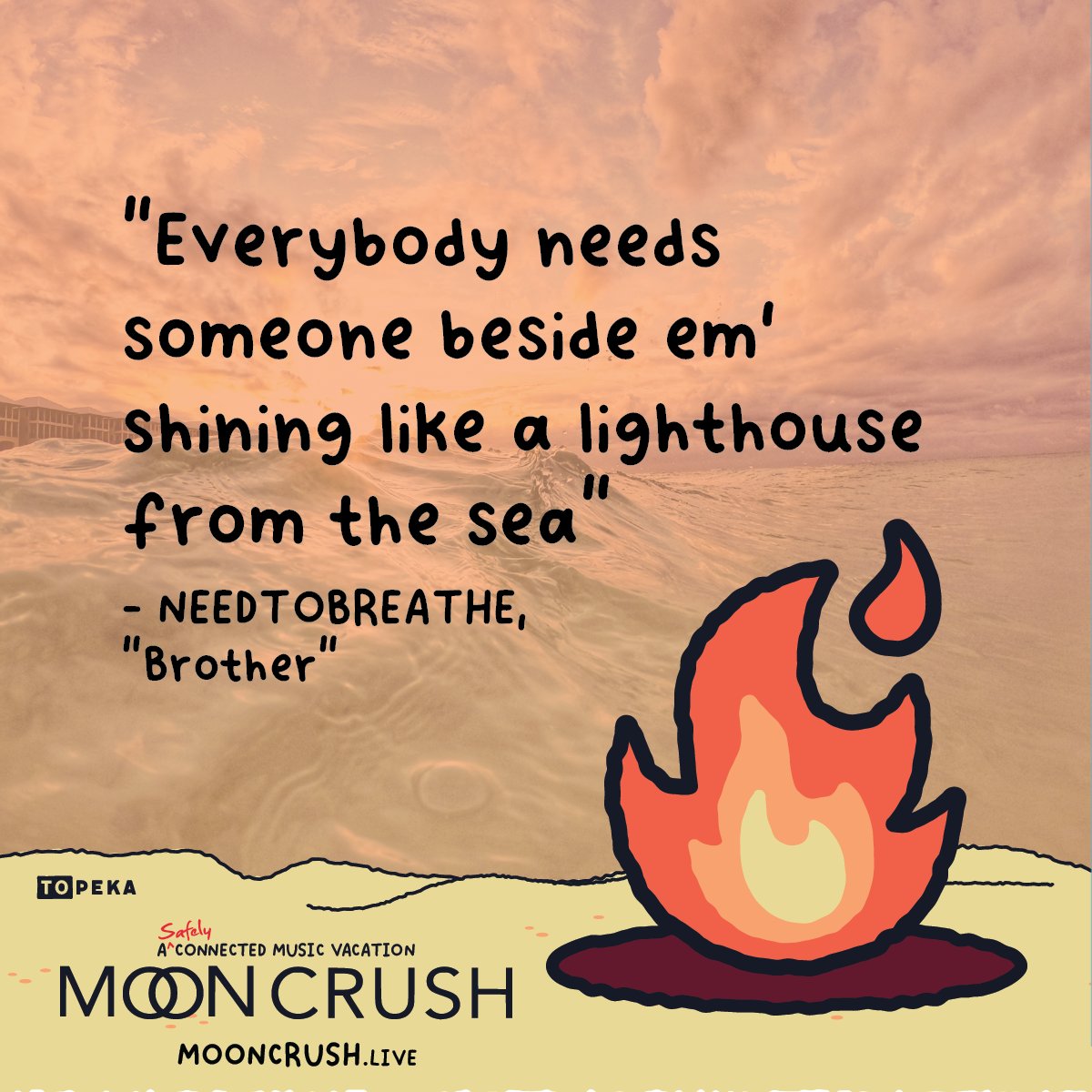 Who else can't wait for some @NEEDTOBREATHE live at @MoonCrushLive!? #mooncrush ------ Join us April 26 - May 1 in Miramar Beach with @JasonIsbell and The 400 Unit, @SherylCrow @therevivalists @lakestreetdive @gracepotter @MissMargoPrice + more! Info: ow.ly/3vuy50DBRPj