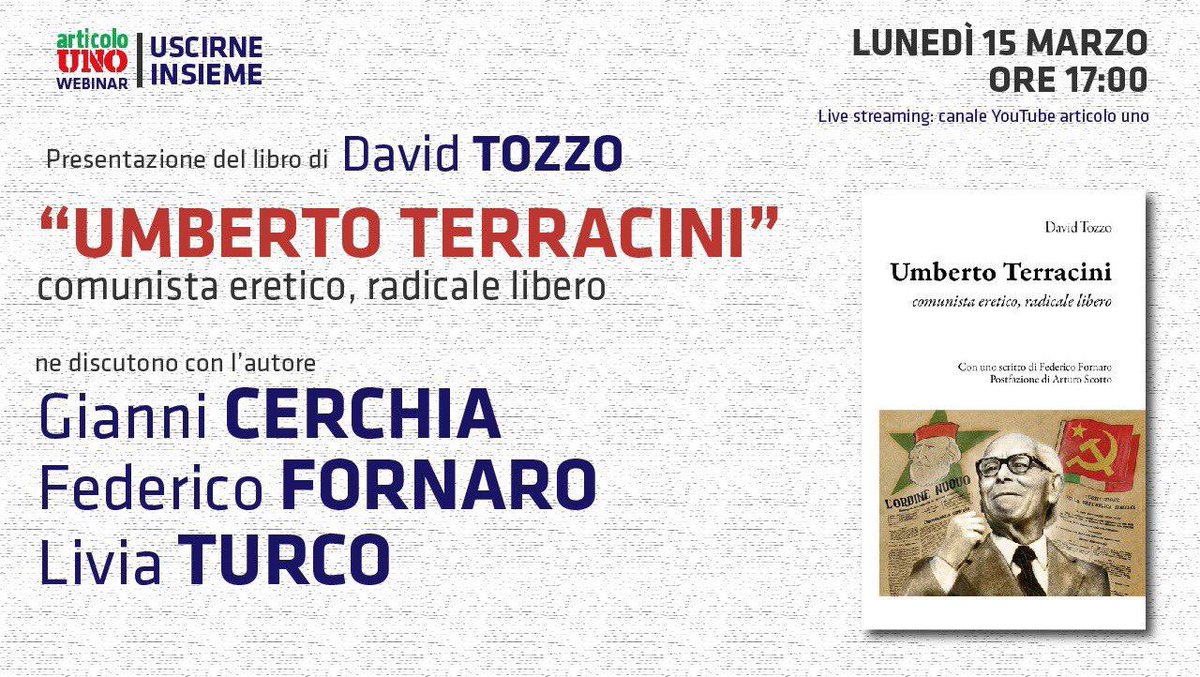 📣SAVE THE DATE! <a href="/Fornaro62/">Federico Fornaro</a> <a href="/politikavi/">David Tozzo</a>  <a href="/articoloUnoMDP/">Compagno è il Mondo</a>