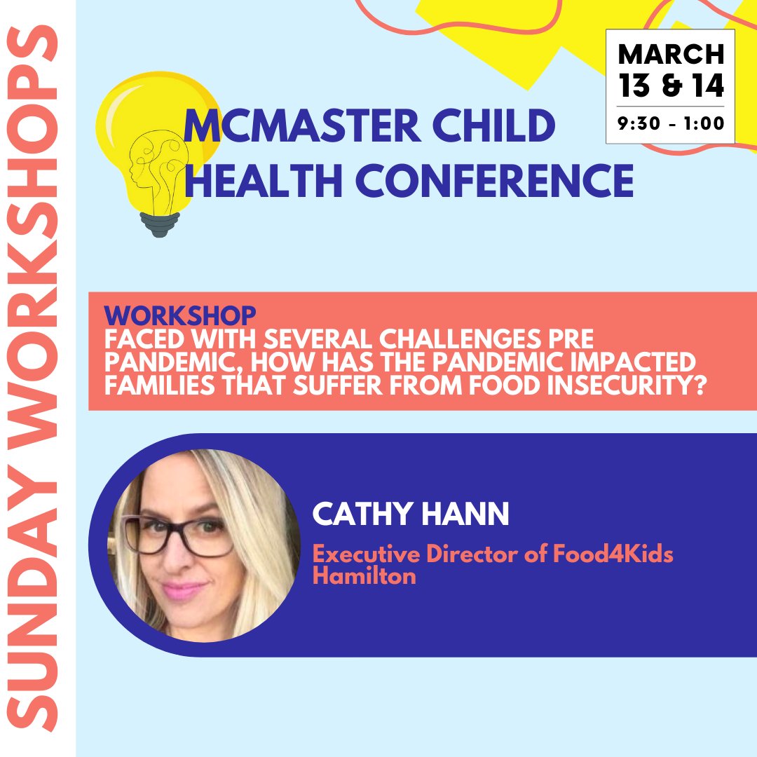 McMasterCHC's tweet photo. On Mar. 14, #MCHC2021 is with @Food4KidsHamOnt, @children1stca— and more. Join us to hear about the many ways COVID-19 has impacted child health from leaders in the field. 💡 Last day to register: https://t.co/6qIcpuqbDR https://t.co/HM2qxcf46R