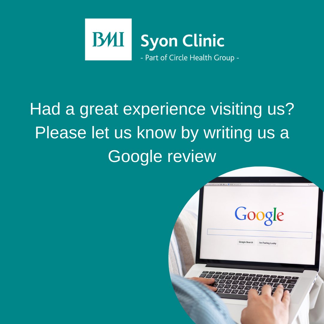 SyonClinic's tweet photo. Patient feedback is incredibly important to us and helps us to ensure we are delivering the best experience we possibly can.
We’d like to hear from you. Please leave us a review by visiting https://t.co/i9zGDJhm52 https://t.co/aT8zVvmqxj