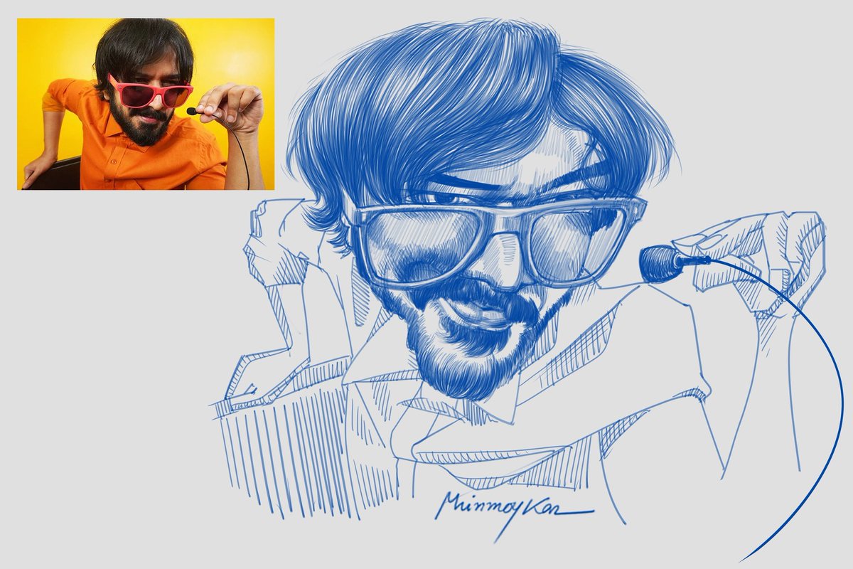 eadgbeeadgbe's tweet photo. Caricature of @HiSaimanSays i hope you like it ✌🏻😁
#caricature #portrait #YouTube #sketch #commissionsopen @CarryMinati https://t.co/jbHxijdfqL