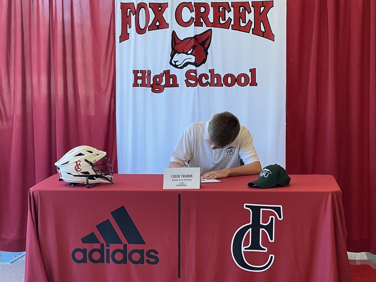 CalebTrahan1's tweet photo. This morning I signed to continue my lacrosse and academic journey at William Peace University. Excited to spend my next 4 years as a Pacer. @gopeacemlax https://t.co/a4oIPvSfoe