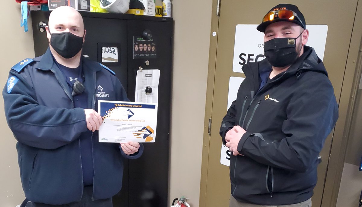 SecurityCarson's tweet photo. Sometimes the details can have major repercussions for our clients, very proud of one of our High Performing @PaladinSecurity Kelowna members who was able to identify irregularities and save one of our clients a significant financial loss #recognition https://t.co/8CpaUnhTp7