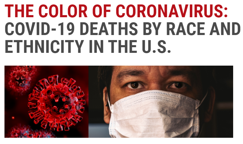 APMResearch's tweet photo. We are proud to share that our #ColorOfCoronavirus project is a finalist for the 2021 @NIHCMfoundation Health Care Digital Media Award!

Check out the latest on #COVID19 mortality by race &amp; ethnicity: https://t.co/Ik4Of84PPA

&amp; our fellow award nominees: https://t.co/p0gpw5WCyC https://t.co/ZrJS53eLml