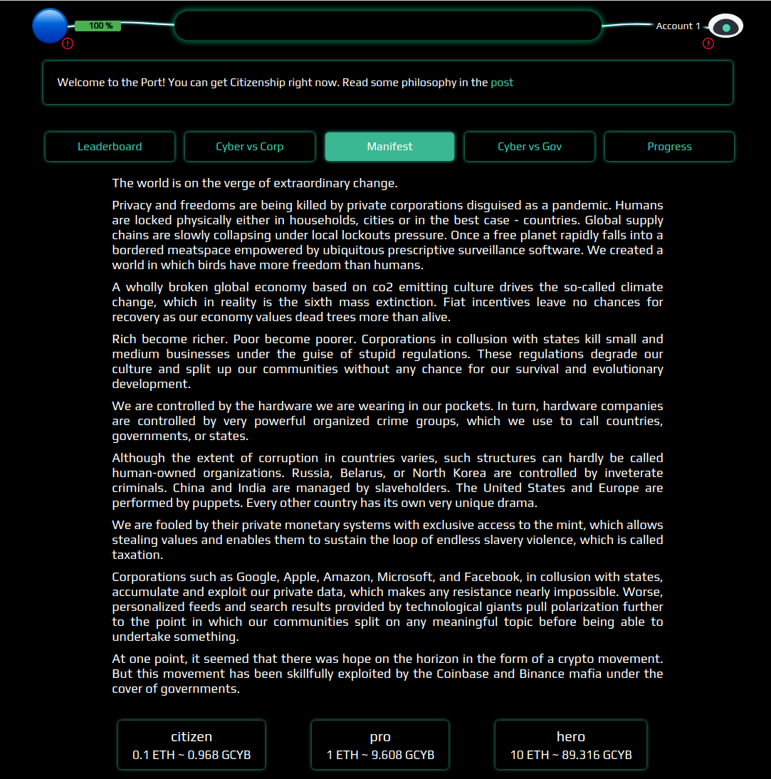 cyber_devs's tweet photo. The world is on the verge of extraordinary change. Our planet has been fighting WW3 silently, led by centralization forces on one end, and freedom, decentralization and cyberspace on the other. Whose side will you choose?

Become a citizen of Cyber now at https://t.co/QZB2oIzOMi https://t.co/aaRnqaQIGn