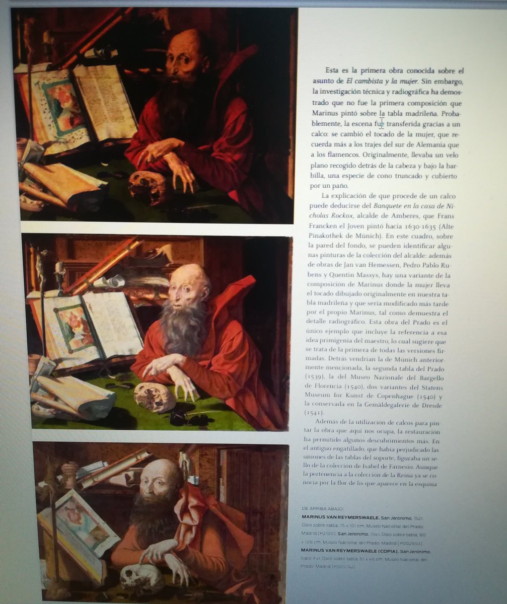 solgmoreno's tweet photo. @jorgegrien @GGilsanz @museodelprado @MuseoThyssen @rabasf @ArsMagazine A ver por partes... Efectivamente el Prado conserva dos versiones de "San Jerónimo en su estudio" muy similares + una copia.
Publicamos las tres en el artículo de Marinus de #ARS44 @ArsMagazine 👉https://t.co/PB3oobMTJf https://t.co/9uz2maH5AA