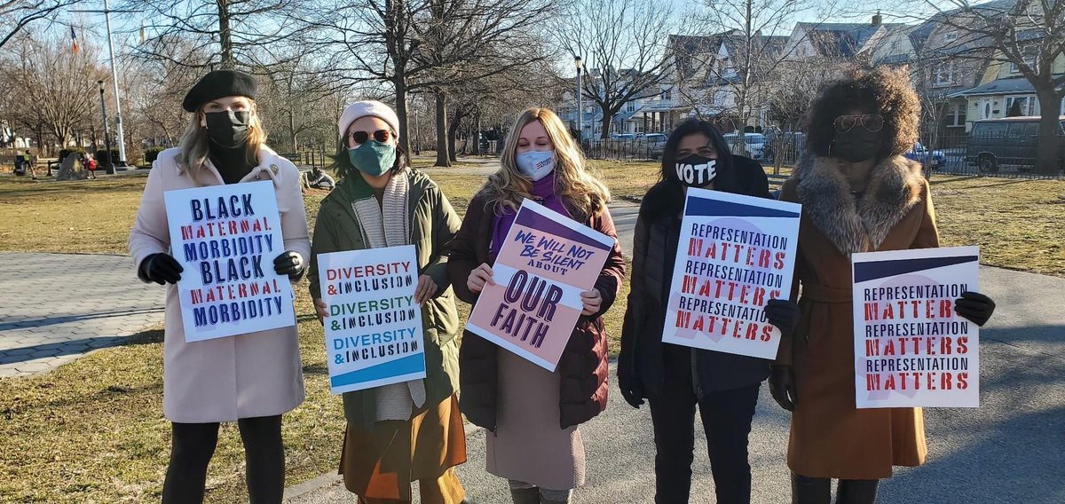 ReshmaPatelNYC's tweet photo. "We Will Not Be Silent" Rally at Amersort Park in Brooklyn with @CMFarahLouis and the Chosen to Challenge Honorees doing amazing work in #CD45.
@EllaFrederickNY,  Fayth Hendersen, Joan Bakiriddin, Atia Shahnaz.
#PayEquity #GenderEquity #WeWillNotBeSilent #PASWO #GenderIdentity https://t.co/OTXKipWO4f