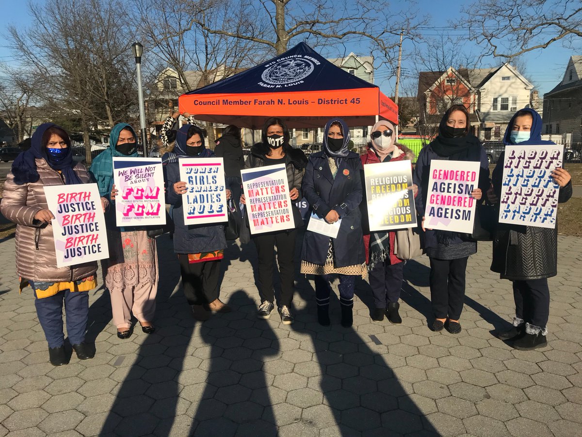 ReshmaPatelNYC's tweet photo. "We Will Not Be Silent" Rally at Amersort Park in Brooklyn with @CMFarahLouis and the Chosen to Challenge Honorees doing amazing work in #CD45.
@EllaFrederickNY,  Fayth Hendersen, Joan Bakiriddin, Atia Shahnaz.
#PayEquity #GenderEquity #WeWillNotBeSilent #PASWO #GenderIdentity https://t.co/OTXKipWO4f