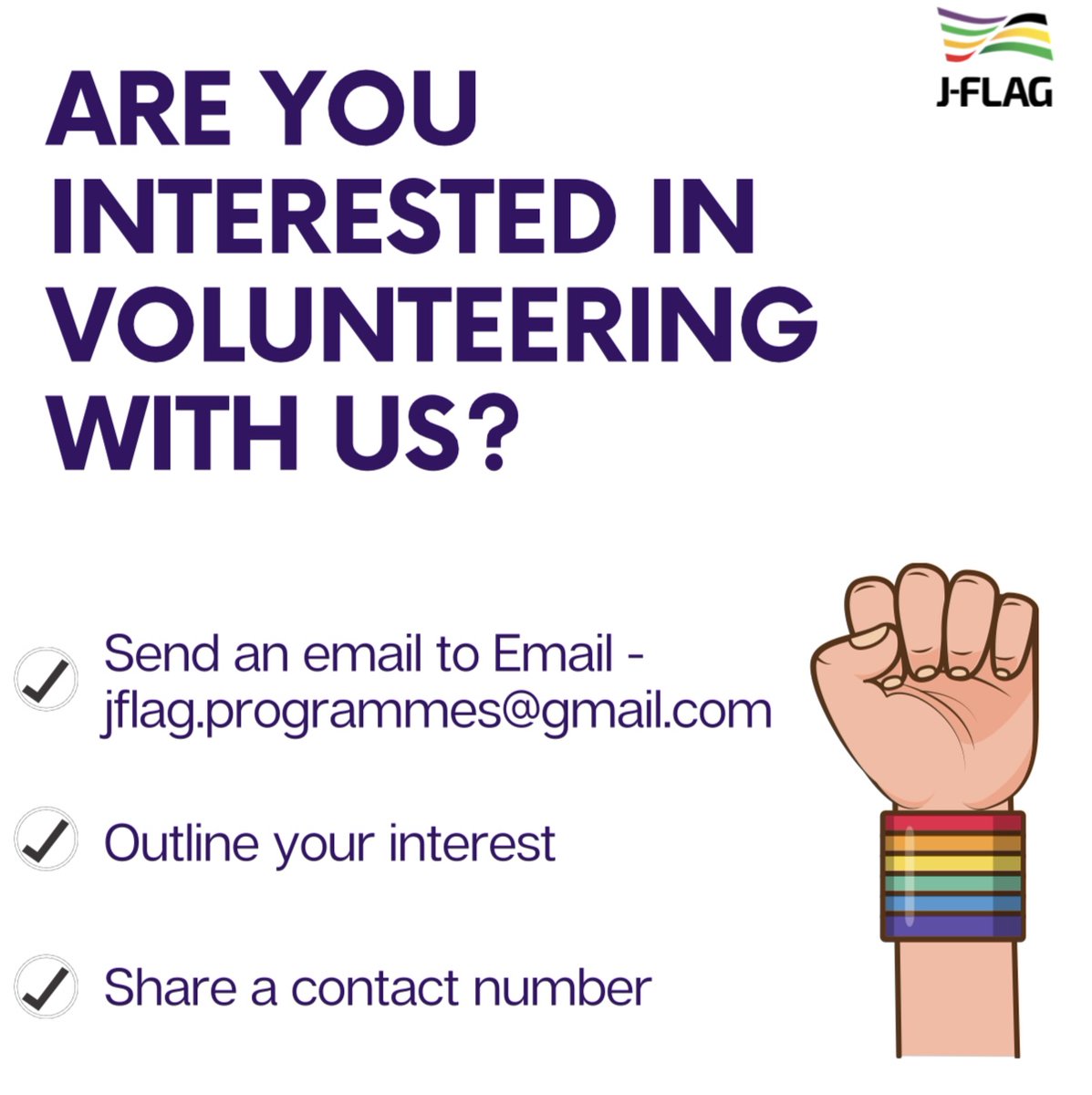 Equality Jamaica Are You Interested In Volunteering With Us Then Here S Your Chance We Are Inviting All Interested Persons To Send Us An Email At Jflag Programmes Gmail Com And Tell Us What