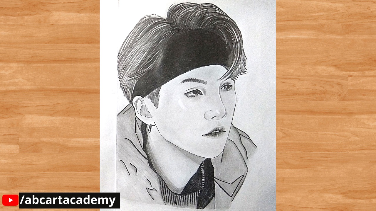 ABC Art Academy on Twitter "Suga Drawing How to Draw BTS Suga Step