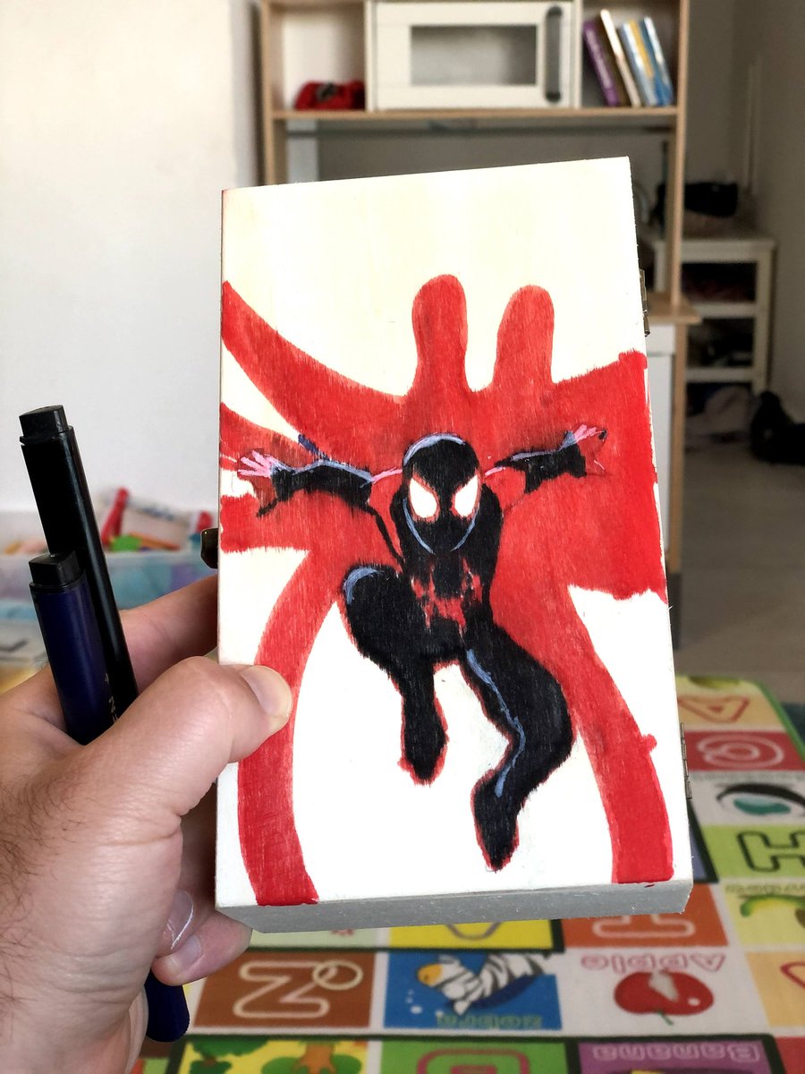abebrauner's tweet image. Spiderman - box art - markers