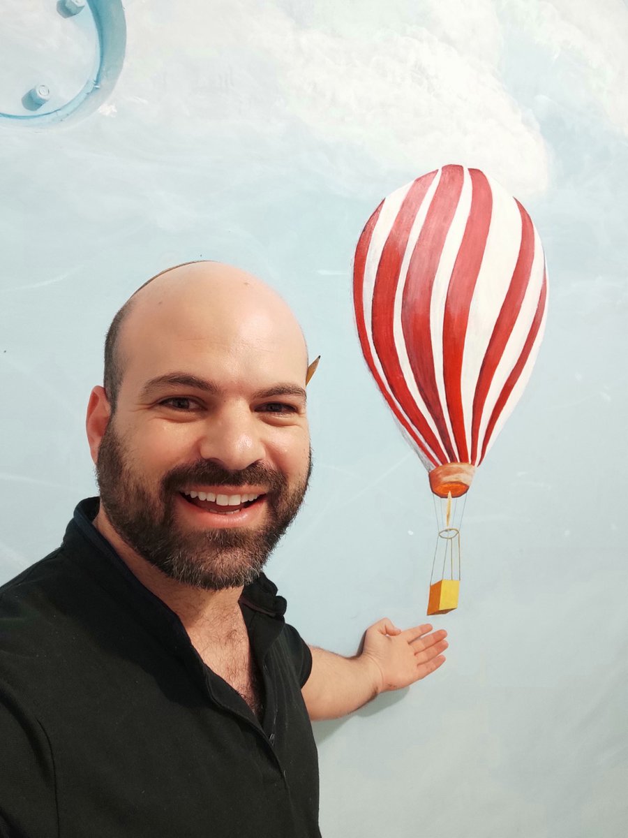 abebrauner's tweet image. Hot air balloon - wall mural - acrylic