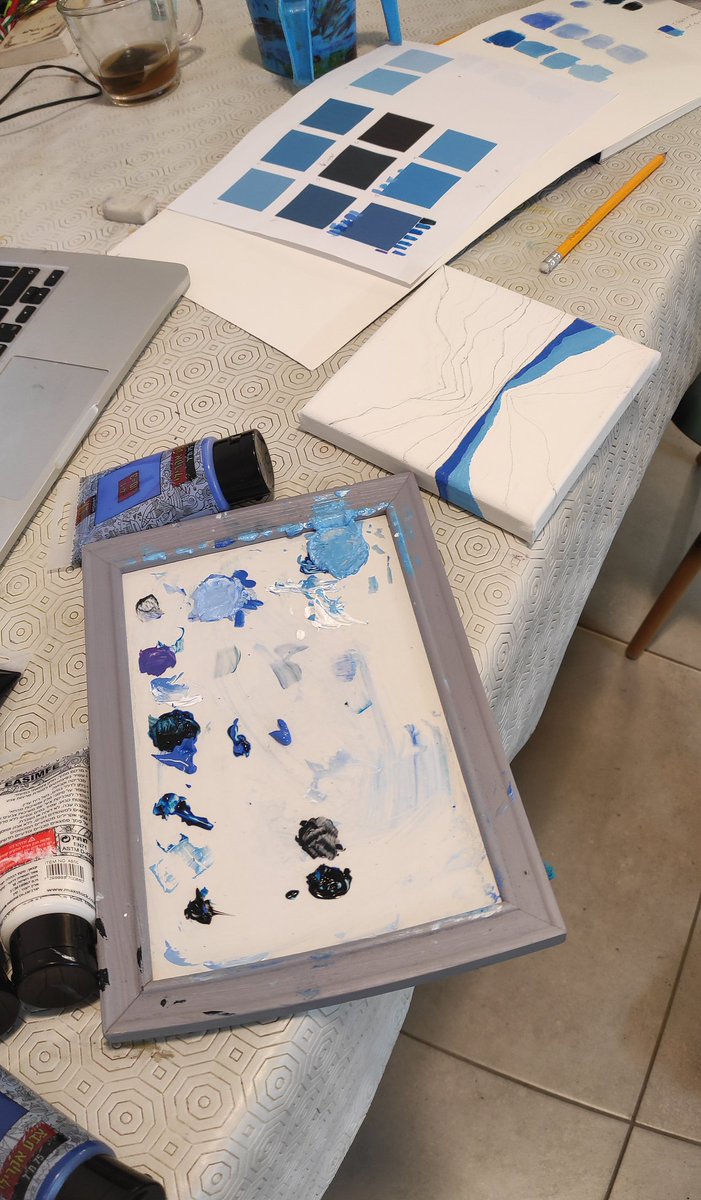 abebrauner's tweet image. Abstract landscape - acrylics