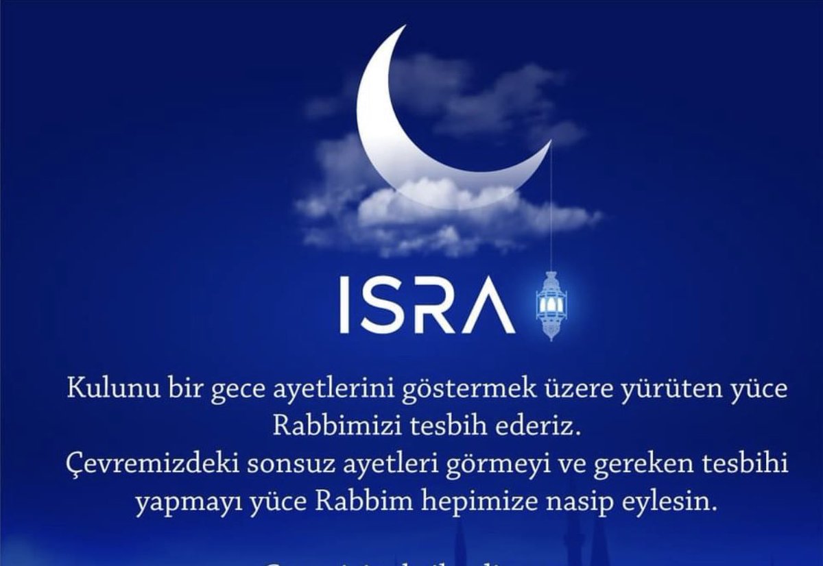 AsriadBolu's tweet photo. Miraç Kandili kardeşlik ve dayanışma duygularını arttıran, ruh dünyamızın aydınlanmasına vesile olan bir gündür. Bu günü layıkıyla yaşamak dileğiyle Miraç geceniz mübarek olsun https://t.co/uqWiZRNQ4M