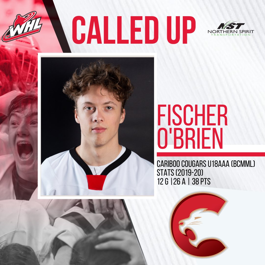 CCougars18_aaa's tweet photo. 🚨🚨TEAM NEWS🚨🚨 ‘03 forward, and Prince George BC native, Fischer O’Brien will be joining the Cougars in the bubble! #DefendTheNorth #CaribooHockey https://t.co/4eLqSQX3Q4