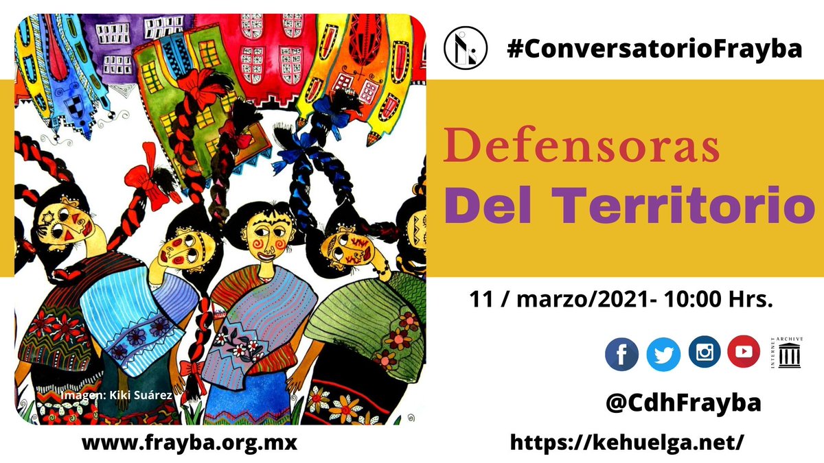 CdhFrayba's tweet image. #DefensorAsDelTerritorio🌺

Las mujeres ante la ofensiva de despojo a la Madre Tierra.

No te pierdas esta plática con defensoras de Chiapas, Guatemala y Valencia.

🎞️11 de marzo de 2021, a las 10 Hrs. 

📲 fb.me/e/1iX7OPhWI