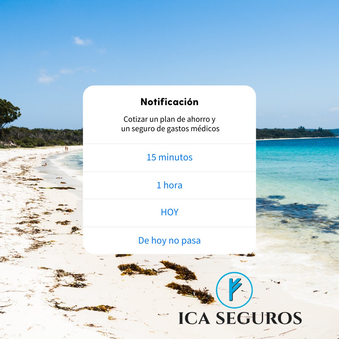 IcaSeguros's tweet photo. Tu #salud y tu #futuro son importantes !! No lo dejes para después !!! https://t.co/760CDwezpm