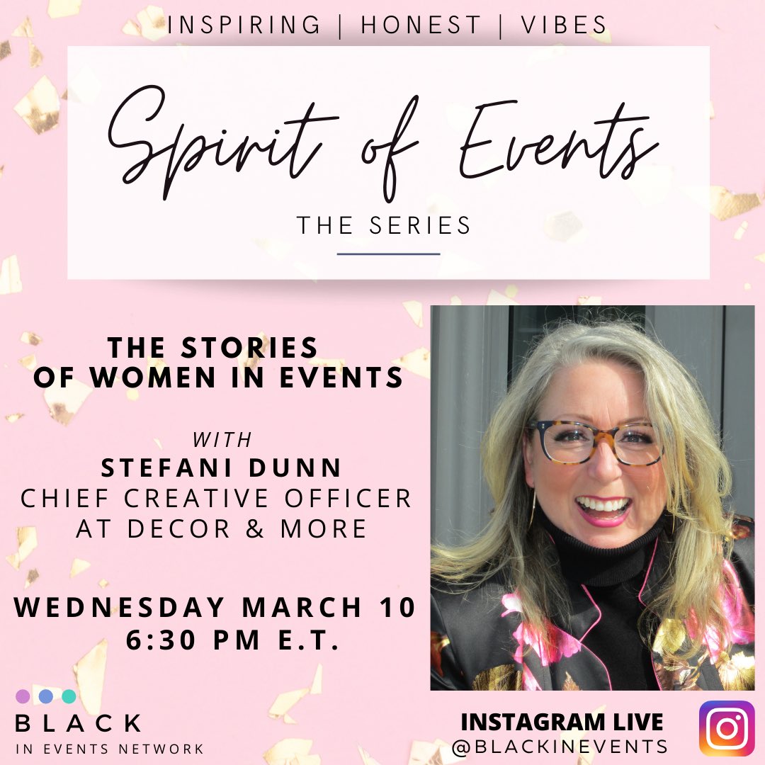 BlackInEvents's tweet photo. Ready to join us on Instagram Live in less than 20 minutes!? #SpiritOfEvents series 💞 https://t.co/NRSj0wK5Se