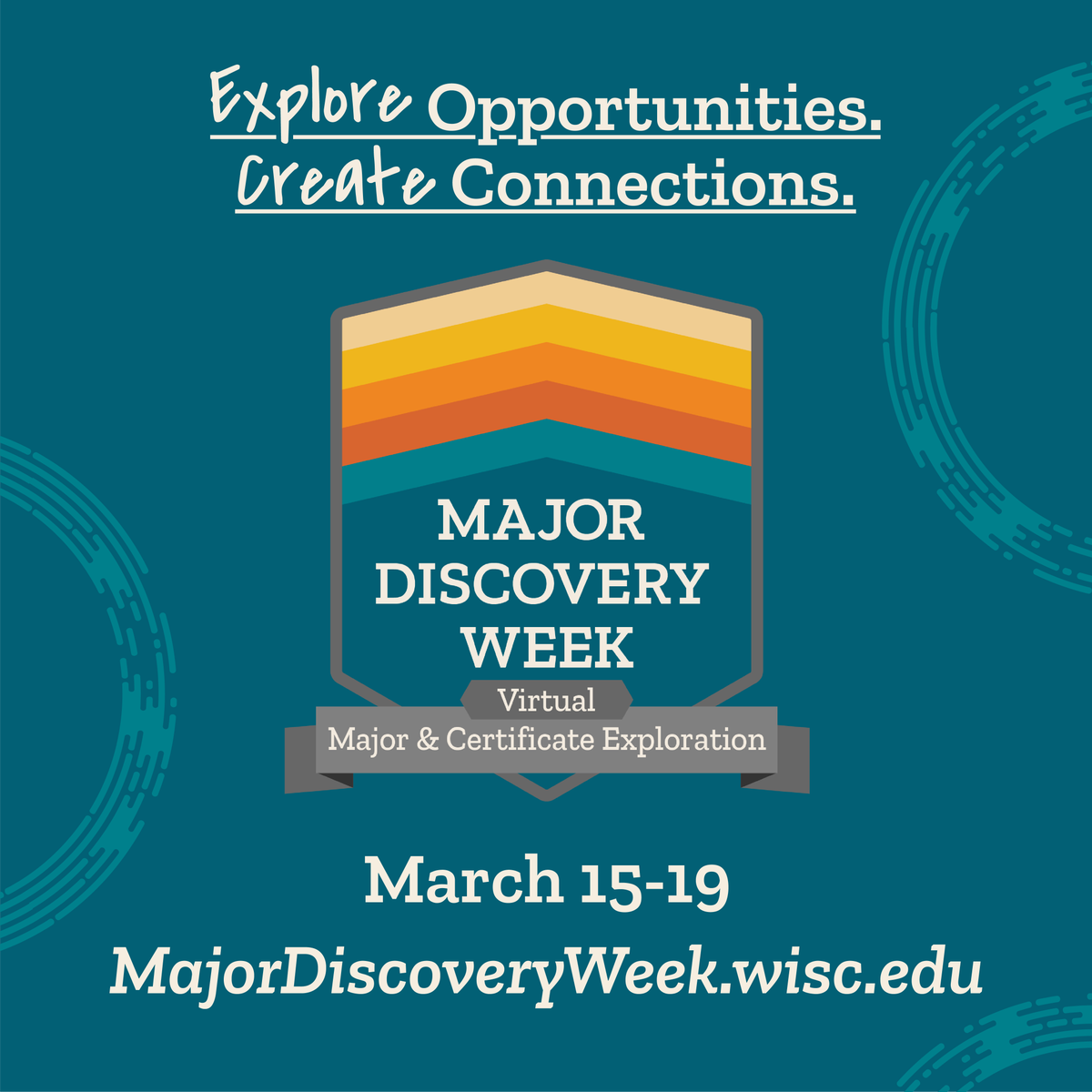 UWMadEducation's tweet photo. Whether you have already declared your major or are still searching for your path, Major Discovery Week can help YOU! Explore over 100 majors and certificates across campus VIRTUALLY! Check out all the School of Education sessions: https://t.co/VKBVgdvHRP #ExploreUW #MDW21 https://t.co/rnfkROgZRw