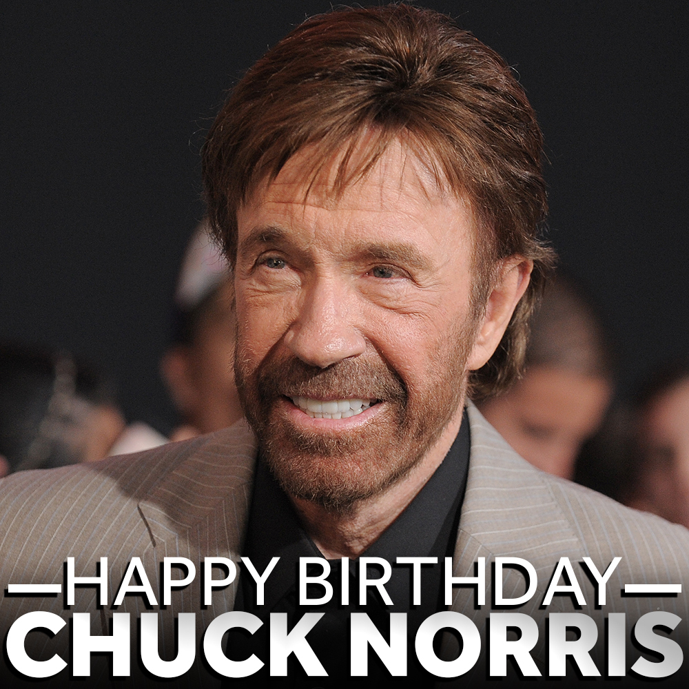 HAPPY BIRTHDAY: \"Walker, Texas Ranger\" star Chuck Norris is 81 today. 