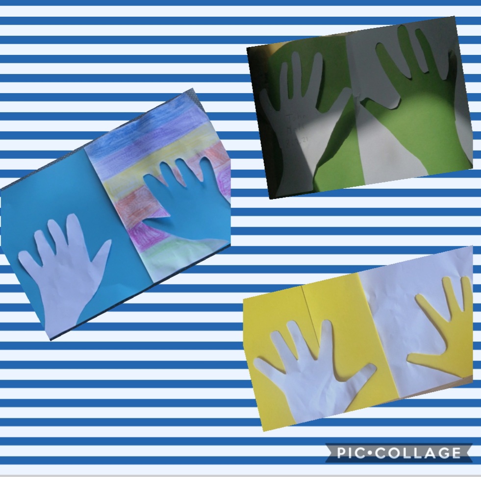 Boolavogue_NS's tweet photo. 3rd Class were busy making symmetrical hand prints in Maths at home this week. #symmetry #mathseyes #pdstmaths #lineofsymmetry #identical #mirror #reflection #fold #PSMC #shapeandspace #handprints #art #crosscurricular #creativelearning https://t.co/q9AdxHcMBQ