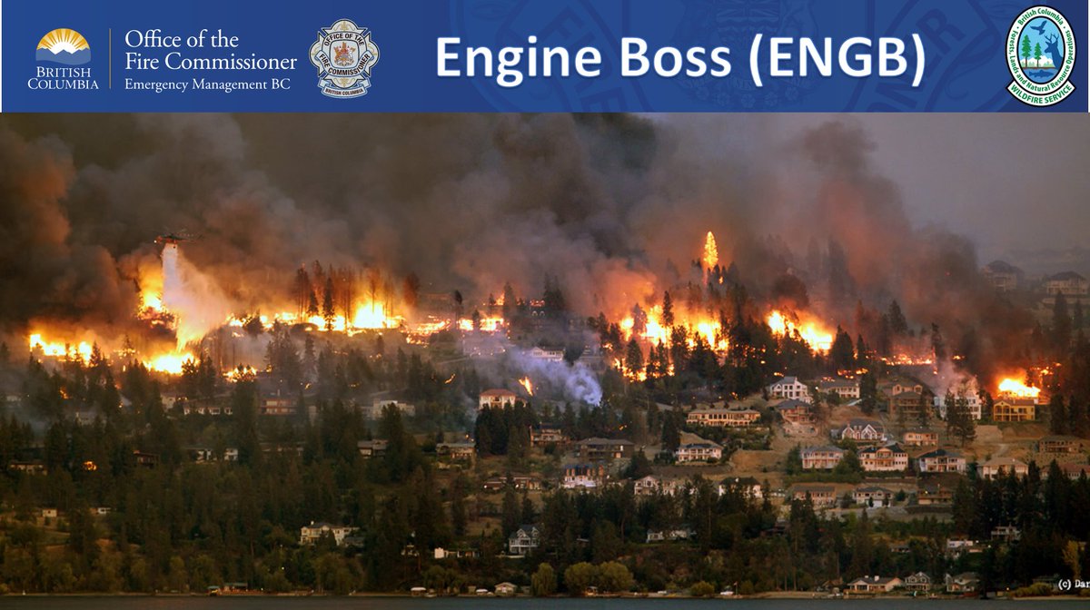 March 12 we will be delivering a new blended learning (online) Wildfire Engine Boss (ENGB) training course.  This program is sponsored by <a href="/BC_FireSafety/">BC Office of the Fire Commissioner</a> and <a href="/BCGovFireInfo/">BC Wildfire Service</a> and will enhance structure protection operations and firefighter safety  #PentictonWUI2021 #OFC #BCWS #FCABC