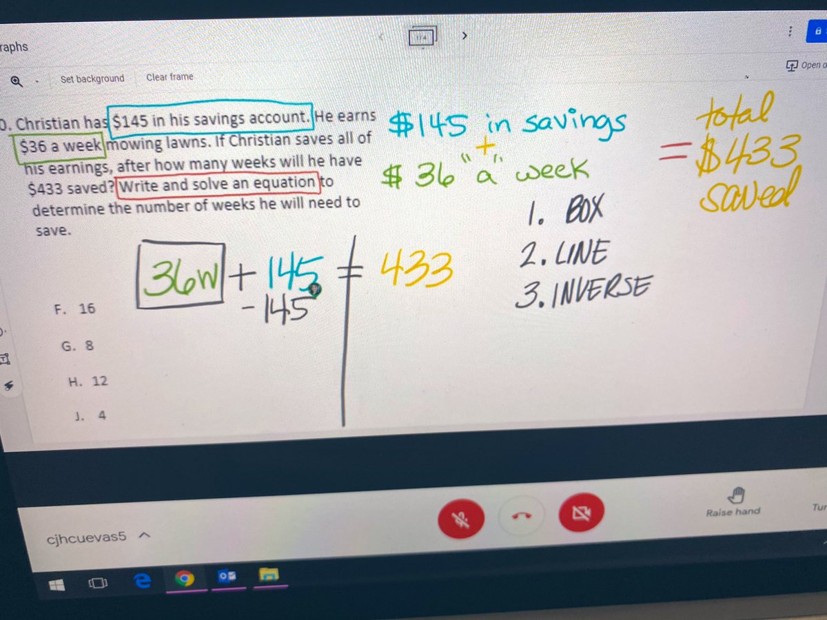 _JadeWiseman's tweet photo. 7th Grade Spartans in Ms. Cuevas’ class are using their strategies to set up and solve equations. Way to go Spartans!✏️ #WorldClassEngagement #ProudToBeASpartan @RandyBelcherCJH https://t.co/i218QvQBNv