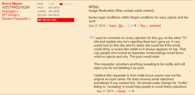 sarinmt's tweet photo. while i support the sentiment behind this, i will never fund turkopticon as long as it supports the trashing of the reputation of legitimate, well-paying requesters by the multitude of workers who will lie to help theirselves at any cost https://t.co/fE3DsDFgNl https://t.co/2VpIMRPdbQ
