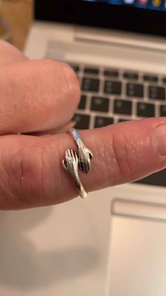 DontBurnThePig_'s tweet photo. I’ve done enough work today. I’m just gonna admire the #HugRing from @DocMac for the rest of the work day!❤️ (really. Like, I’m not doing A-NY MORE work today!) https://t.co/ezKVBJOuo7