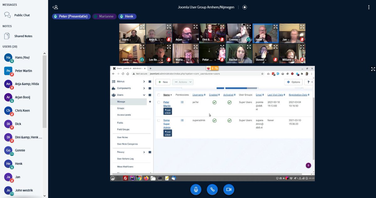 hansarnhem's tweet photo. Op dit moment komen we met #Joomla gebruikersgroep online bijeen met als onderwerp Joomla 4. 
O.a. over de nieuwe beheerderinterface maar ook de CLI toegang! https://t.co/V3pb4qHbBM