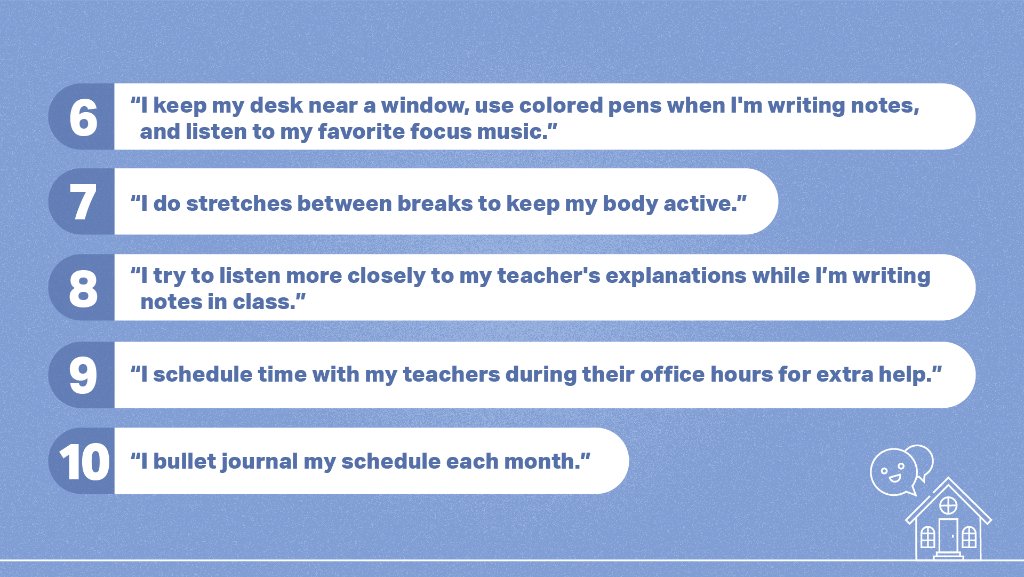 APforStudents's tweet photo. Students shared their advice for staying focused and motivated while learning remotely. See the "Study Tips" highlight on Instagram for more. https://t.co/Jrj5FyXSM0 https://t.co/0VCrgOcHyI