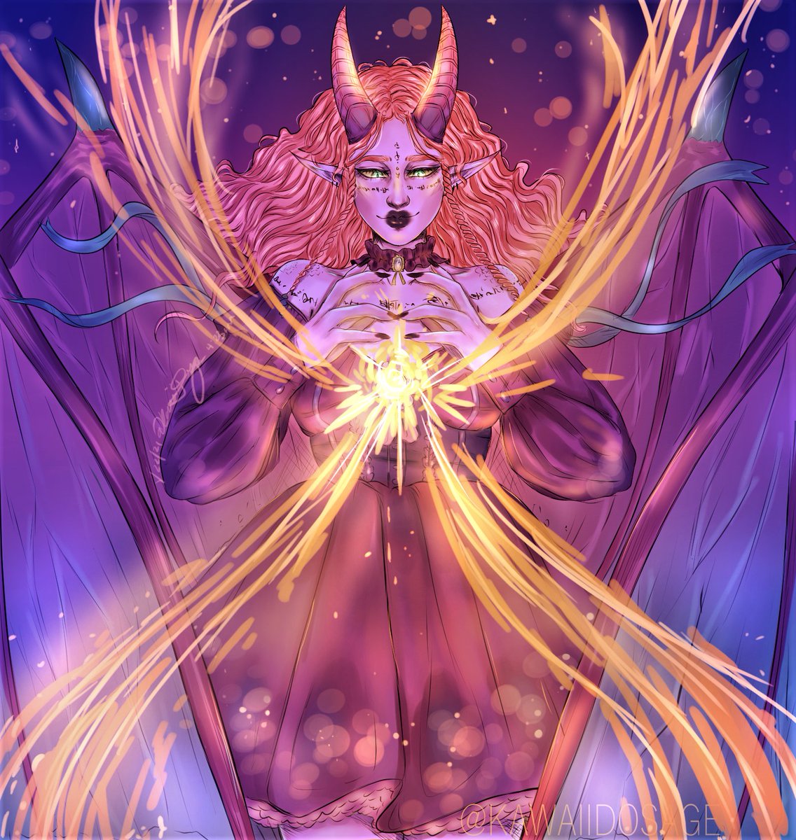kawaiidosage's tweet photo. A new oc of mine! Like Iza she's also a dragon and her name is Ryu!💜💜
#digitalart #dragon #dragonoc #oc #clipstudiopaint #pastelart #pastel #digitalartwork #illusstration #digitaldesign #horns #magical #digitalillustration #artist #fantasy #magical #csp #stars #digitalpaint https://t.co/w5g4CUFX4d