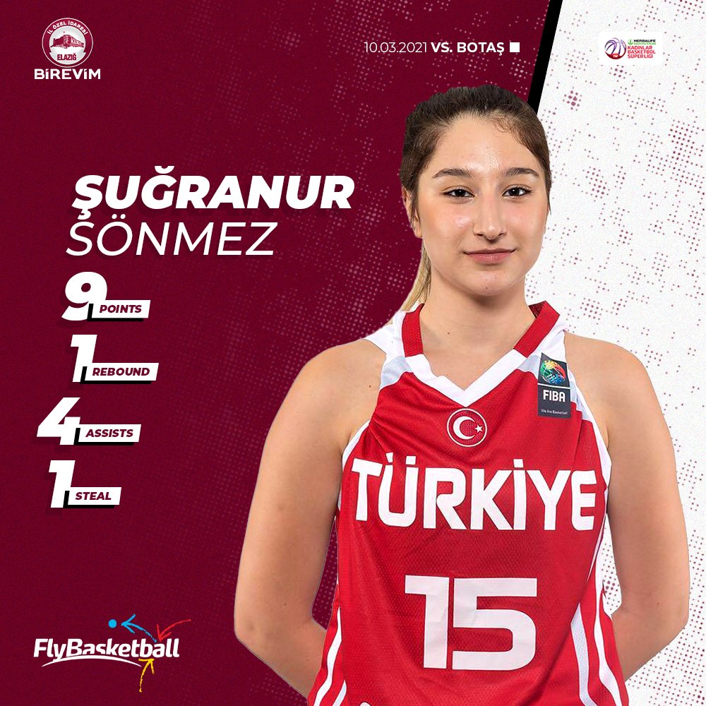 FLYBSKTBLL's tweet photo. 📋 Herbalife Nutrition Kadınlar Basketbol Süper Ligi’nin 25. haftasında oyuncumuz Şuğranur Sönmez'in, BOTAŞ karşısındaki performansı. #FlyStats https://t.co/0Lq7kD3GES