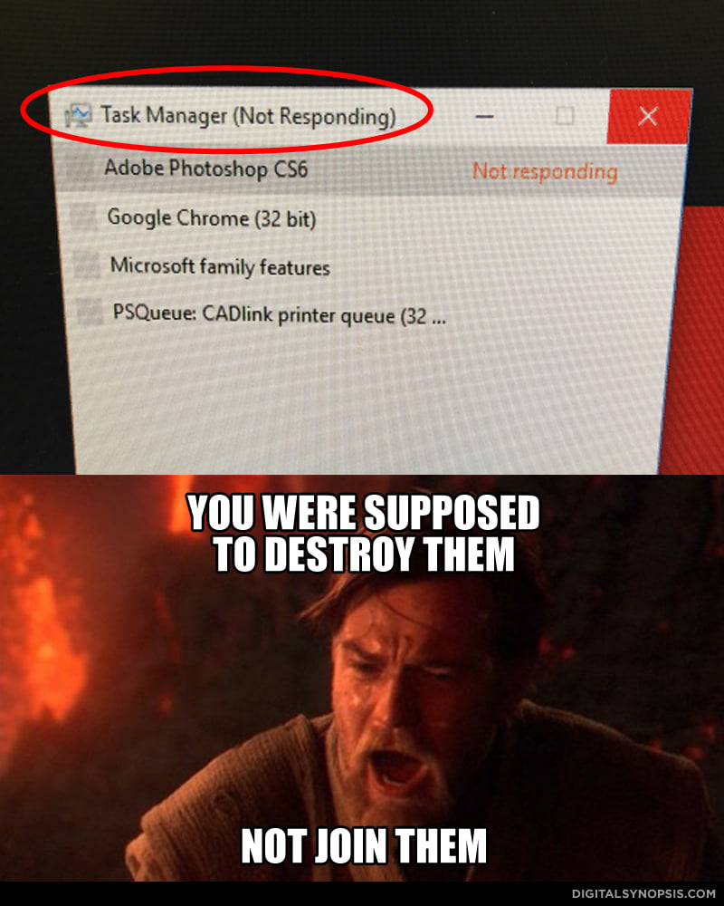 WEtechAlliance's tweet image. The struggle is real.

#TaskManager #NotResponding #ComputerCrash