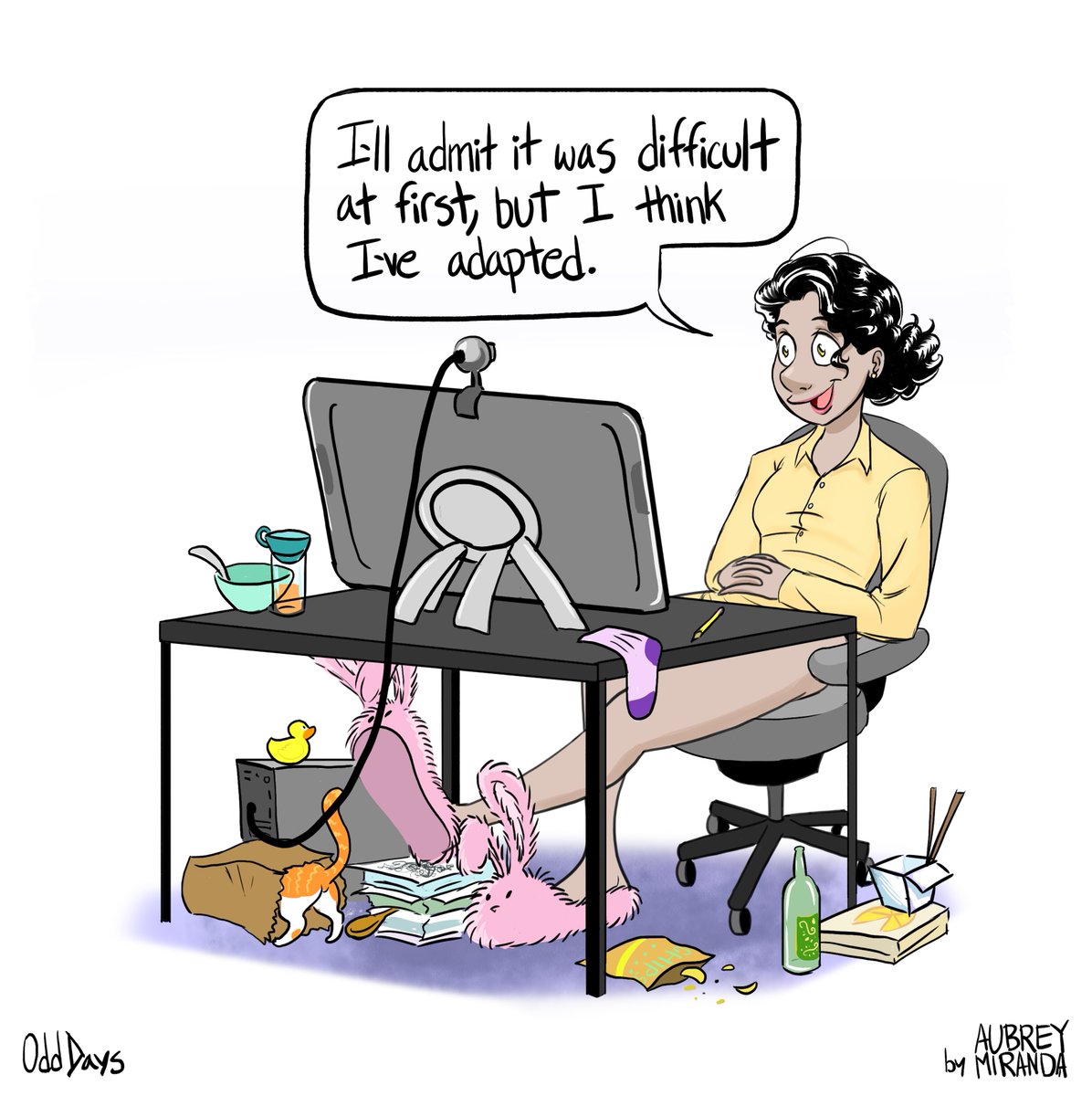 odddayscomic's tweet photo. I got the hang of it now.
https://t.co/zEXXc6JEbA
#webcomic #art #comic #odd #odddays #Quarantine #photoshop #telecommuting #drunkduck https://t.co/fZvdrmkZYX