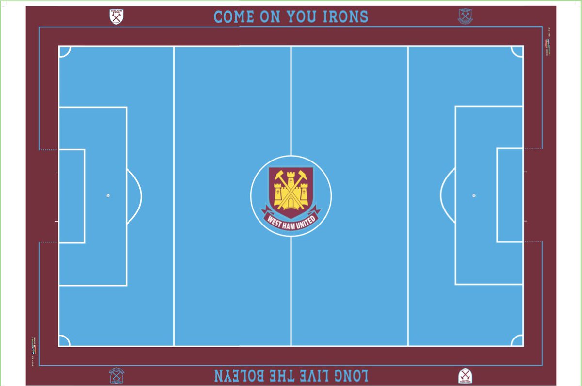 justin_finch's tweet photo. @flickforkicks looking for a new #subbuteo table after ordering this @WestHam pitch from a supplier in South Africa @BoleynLong https://t.co/k8LbbfkpH5