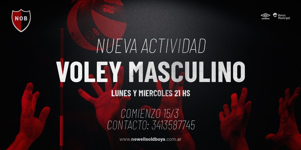 Nueva actividad dentro de la grilla de deportes del club 🏐

Desde el próximo lunes comenzará a practicarse voley masculino.

📱 3413587745