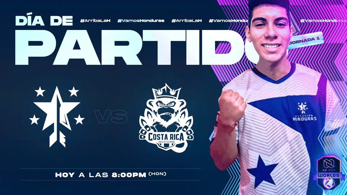 #CR | DÍA DE JUEGO 

Hoy es día de  <a href="/NoTiltGG/">No Tilt</a> 🌎. Estamos listos para dejarlo todo en la arena frente a un gran rival. 

🆚 | <a href="/Sel_Costa_Rica/">Team Costa Rica</a> 
⏰ | 8:00 PM 🇭🇳
🖥 | twitch.tv/notiltgg

¡Vamos por la victoria! 

#ArribaLaH🇭🇳