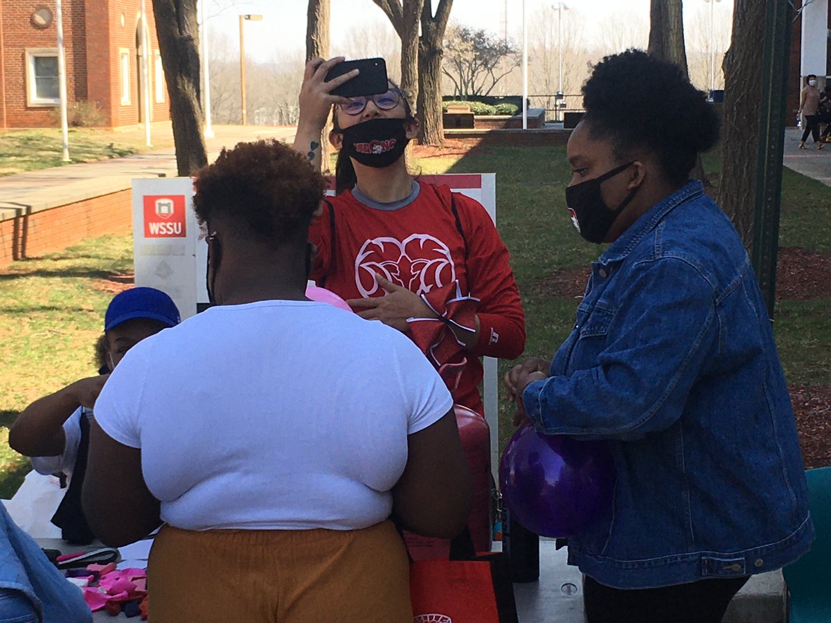 On the breezeway today, the <a href="/WssuSaac/">WSSU SAAC</a> and Project M.A.C. were sure to do their part to support the mental health of the campus student body.