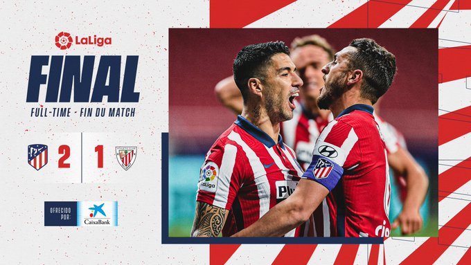 Skor akhir Atletico Madrid 2-1 Athletic Bilbao
