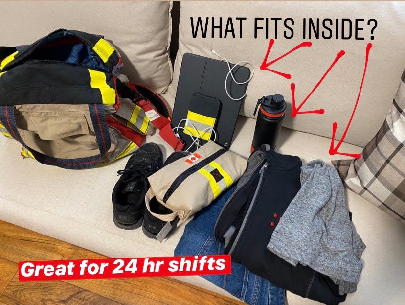 PastIntoNew's tweet image. Day 3 “What Fits” the Recruiter bag bag is very versatile, can be personalized. I have used as carry-on ( when we could go a plane) over-night bag  and so many other things. #carryonbag #firegearbag #pastintonew #catchallbag #firefighterbag