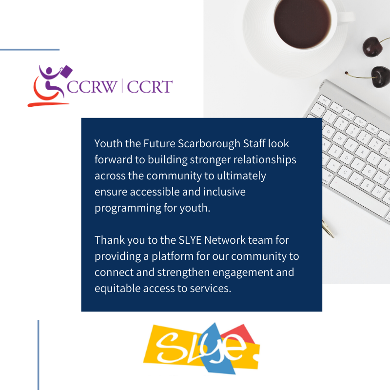 CCRW's tweet photo. Youth the Future Scarborough Staff recently attended the @slye_network Monthly Meeting which was an incredible opportunity to connect with community partners who offer a variety of services to youth across the GTA. 

https://t.co/uNT9LFRltB https://t.co/RAwmg1nVNx