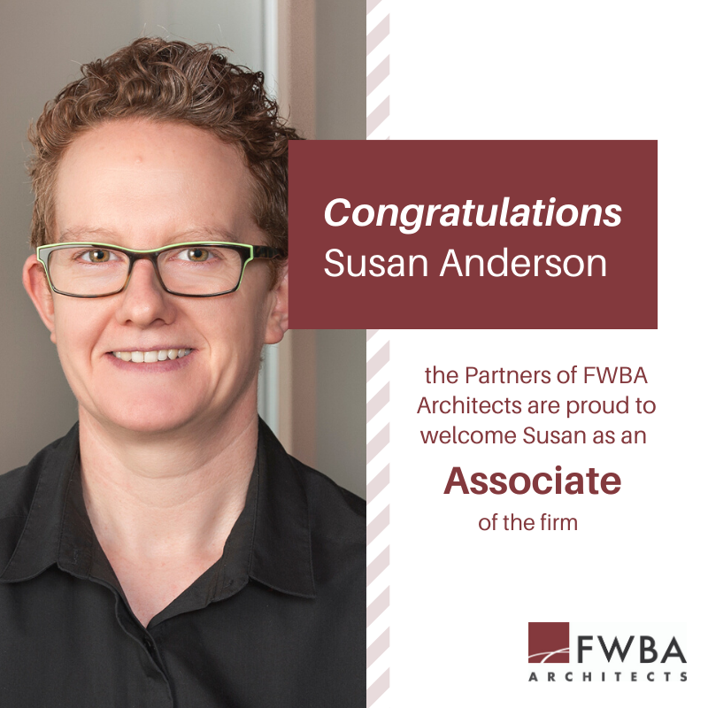 FWBA Architects congratulates and welcomes Susan Anderson as a new Associate of the firm! Susan is a Chartered Architectural Technologist with 20 years in the industry, inspiring growth and knowledge exchange across the FWBA team for the past eight years. #IWD2021 #fwbarch
