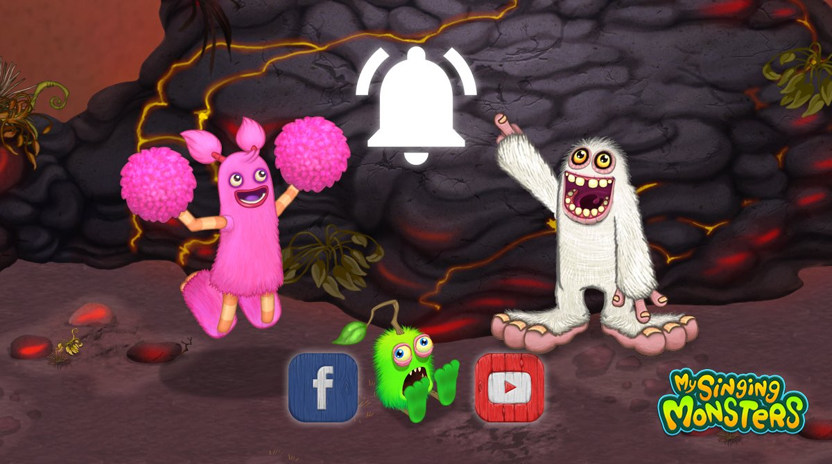 SingingMonsters's tweet photo. π£ Here's a #HandlerHint so you never miss a #MSMFandemonium Monster moment! Get notified as soon as we go live by clicking the bell on YouTube and turning on Live Video notifications on Facebook!π What are looking forward to most about #MSMFandemonium? https://t.co/yAtWjKhJ9K